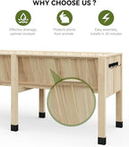 72x26x30 Inch Raised Garden Bed With Leg, Elevated Wood Planter Box Stand for Vegetables, Herbs & Flowers, 6x2x2.5 Ft Outdoor Standing Planter w/Hooks,13.7In Depth Plante for Backyard, Patio, Balcony - Image 3