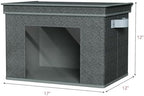Univivi Fabric Storage Bins with Lids for Closet, 4 Pack, Black - Image 2