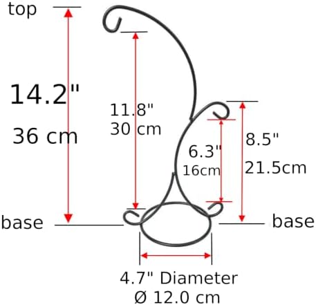 14.2 Inches Tall Iron Ornament Display Stand with Double Hooks, 【6 Pack】, Black Pothook Stand, Tabletop Ornament Hanger for Hanging Air Plants, Glass Terrariums, Planters, Pictures & Globes, Sturdy Balanced Tabletop Decor for Home Office Party Wedding ... - Image 2