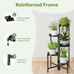 Simple Trending Plant Stand, Corner Plant Shelf with 5 Rotating Trays - Image 5