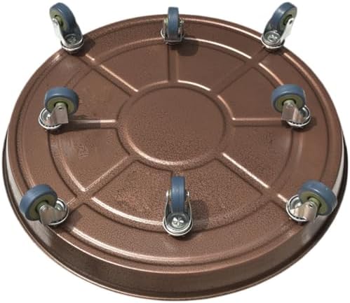 20" Heavy Duty Plant Dolly with Wheels, 380lbs Metal Rolling Plant Stand with Casters, Round Wheeled Planter Caddy Roller Base Carry Potted Tree Flower Pot for Indoor Outdoor Garden, 3 Pack, Bronze - Image 3
