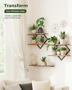 Bamworld Floating Shelves for Wall Planters Indoor Hanging Plant Shelves - Image 4