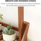 Bamboo Ladder Plant Stand 3 Tier Foldable Flower Pot Display Shelf Rack for Indoor Outdoor Multiple Plants Home Patio Lawn Garden Balcony Organizer Planter Holder,100cmL - Image 6