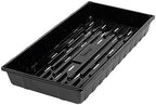 SUNPACK 10" x 20" Extra Strength Plastic Seed Starting Tray, Black, 2.5" (Pack of 30) - with Drainage Holes, Ideal for Greenhouses or Indoor Gardening - Made of BPA-Free Plastic - Image 2