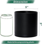D'vine Dev 4-Pack Black Plastic Planters with Saucers, 5 in, 74-Y-G-2 - Image 2
