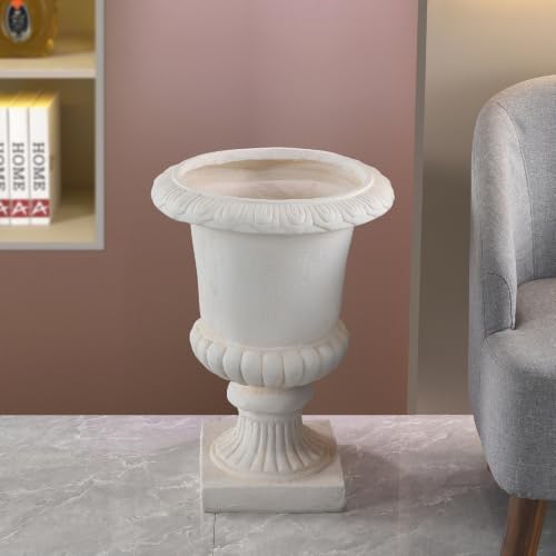 Urn Planter Beige White Magnesium Oxide 16.93x23.62 in - Image 3