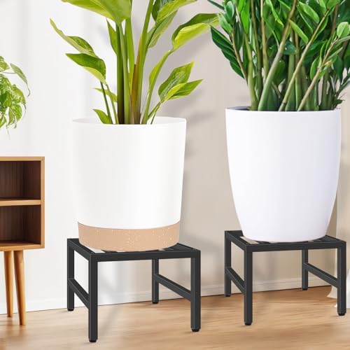 Plant Stand Indoor Outdoor, Heavy Duty Wrought Iron Pedestal Stands 3 Pack - Image 5