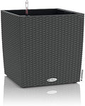 Lechuza Cube Cottage 30 Granite, Self-Watering Square Planter, H11.8 L11.8 W11.8 in by LECHUZA