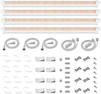 Spider Farmer 2FT T5 LED Grow Lights for Indoor Plants, 5000K 3000K 660nm Full Spectrum 80W (4x20W), IP65 Waterproof Linkable LED Plant Light Strips, 4-Pack for Seed Starting Hydroponics by SpiderFarmer