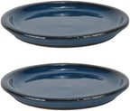 W&W Ceramic Plant Saucer - Plant Trays for Indoor Pots(Blue, 13 inches, 2 Packs) - Image 2