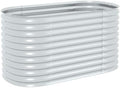 Galvanized Steel Raised Garden Bed 63x31.5x31.9 Inch Silver Planter by Unknown