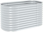 Galvanized Steel Raised Garden Bed 63x31.5x31.9 Inch Silver Planter by Unknown