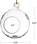 80MM Hanging Tealight Holder Glass Globes Terrarium Wedding Candle Holder Candlestick (18 Pcs/Set) - Image 3