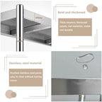 Ceiling Mount Shelf, Stainless Steel Storage Rack Hanging Floating Shelves, Ceiling Display Stand for Restaurant Kitchen Bar Shelf - Easy to Install (Size : 70x35x80cm) - Image 4