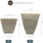 The HC Companies Tahoe Tall Square Planter - Weather-Resistant Indoor & Outdoor Plant Pot - Premium Decorative Planter Made from Crushed Stone Resin (16”H, White Birch, Pack of 1) - Image 4