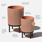 Veradek Demi Series Raised Duo Planters - Set of 2 Planters with Stands - Image 2