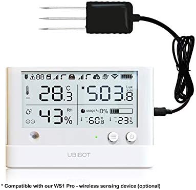 RS485 Soil Temperature and Moisture Sensor, Stainless Soil Probe for Greenhouse,Garden,Lawn,Farm,Soil Temperature Humidity Tester (USB Connector, for WS1-Pro only) - Image 2