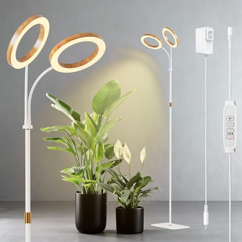 Full Spectrum 68" Floor Grow Lights for Indoor Plants with Base by LPMZMBL