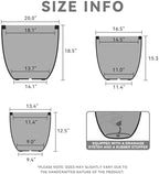 Kante Set of 3 Weathered Concrete Curved Planters 20" 16.5" 13.3" Dia - Image 4