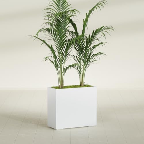 Greenline Alice Tall Rectangular Fiberglass Planter, Outdoor Planter Box - Image 4
