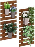 Furinno TIOMAN Outdoor Vertical Wall Planter, Set of 4 Wooden Hanging Planters, for Indoor, Outdoor Plants, Balcony, Patio, Natural by Furinno-FitsYourSpaceFitsYourBudget