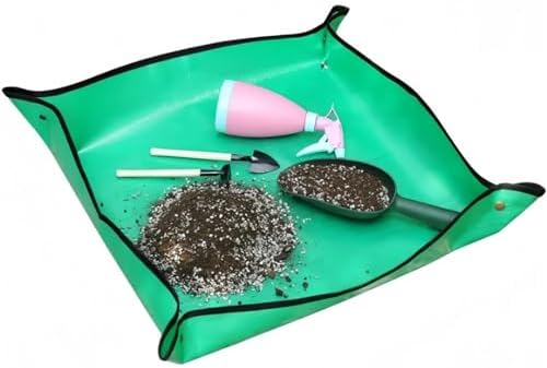 Soil Turning Mat Plastic PE Leak Proof Storage Material Pot Replacement for Planting Base Pad Garden Supplies for Indoor Plant Repotting(100x100cm) - Image 2