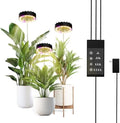 Height Adjustable Grow Light for Indoor Potted Plants, Full Spectrum Plant Light with Fan, Metal Pole Stake Growing Lamp, CRI 90+, 2/4/8/12H Timer, Ideal for Tall Plants & Succulents 3 Packs by Unknown