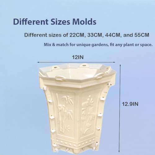 Hexagonal Cement Flower Pot Molds, Concrete Planter Moulds for DIY Garden Lover (33CM) - Image 2