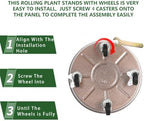 3 Pack Metal Heavy Duty Plant Caddy With Wheels 16 Inch, Round Plant Caddy Suitable For Outdoor and Indoor Mobile Flower Pots, Don't Worry About This Metal Product Getting Deformed or Damaged. - Image 3
