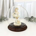 Plymor 5" x 6" Glass Display Dome Globe Cloche (Dark Mahogany Veneer Base), Pack of 2 - Image 3