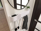 OLEEK wall Mounted Coat Rack with Shelf - wall entryway Shelf with Hooks - entryway Hooks - Modern Coat Rack - Wooden Mount for Home Decor - Jacket Hanger - Image 3