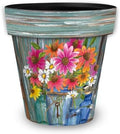 Briarwood Lane Spring Planter 11.75 x 11 x 11 Farm Fresh Flowers Medium by BriarwoodLane