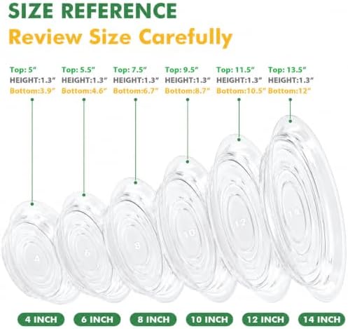 80 Pack 12 Inch Plant Saucer Clear Plant Saucers for Outdoors Plants Drip Trays Extra Large Pot Saucer No Holes Pot Saucers Planter Trays for Outdoor Plants Bulk Plastic Tray for Flower, Potted Tree - Image 4