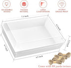 Ocmoiy Charcuterie Boxes with Clear Lids, 7x5 Inches, 50 Pack, White - Image 2