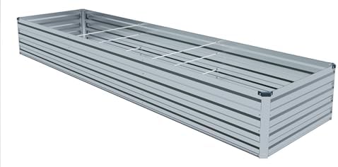 Meberam 12x2x1.5FT Galvanized Raised Garden Beds Kit Large Outdoor Metal Gardening Planter Box for Vegetable Elevated Flower Herbs, Silver - Image 6