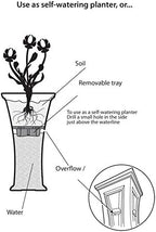 FCMP Outdoor Heritage Self-Watering Planter (2-Pack) – Set of 2 Large Planters for Porch, Patio, Outdoor/Indoor (HP3000-BLK-2) Black (28.5-inch Tall) - Image 4