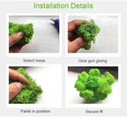 500g Artificial Moss for Crafts, Faux Decorative Plant for DIY Walls Wedding Party Table Centerpieces Home, White - Image 2