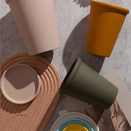 Planter Flower Pots Solid Color High Thin Round Thick Side Plant Pots Tall Simple with Tray Ceramic Planters for Home/Office/Garden/Balcony Flower Pots(White,Large) - Image 7
