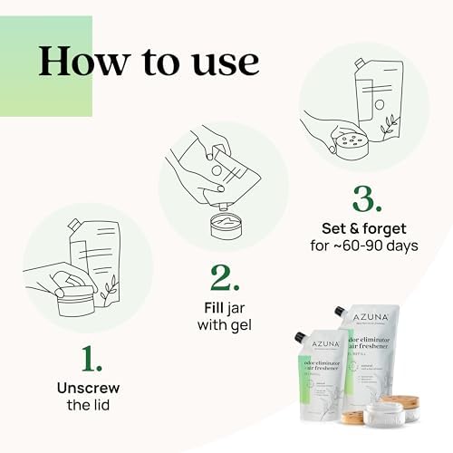 Azuna Home Odor Eliminator for Strong Odor | 4 Room Kit | Natural - Image 3