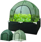 3 * 3FT Felt Garden Raised Bed with Plant Covers, No-Tool Growing Bed with Bug Insect Proof Mesh Plant Tents & Sun Shade, 3 Sizes Plant Protection System for Vegetables, Fruits & Flowers by PPNUTSHING