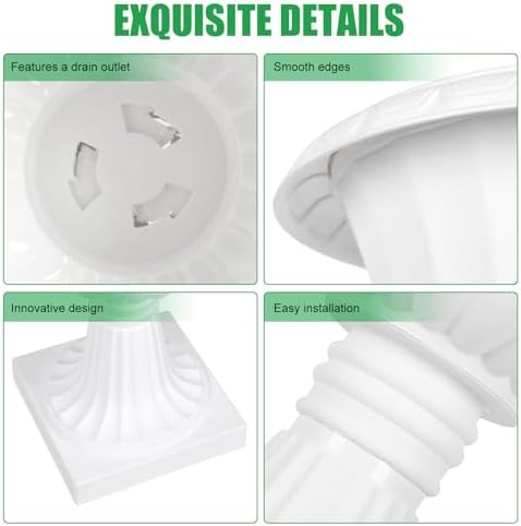 2-Pack Plastic Urn Planters 19.7" Tall Classic Flower Pot for Outdoor Plant - Image 5