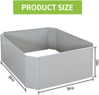 Galvanized Raised Garden Bed Kit for Vegetables, Galvanized Super Large Metal Planter Raised Garden Boxes Outdoor,3.25 * 3.25 * 1.25 FT,Gray - Image 2