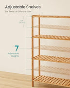 SONGMICS 4-Tier Bamboo Shelf, Freestanding Bathroom Storage Rack - Image 6
