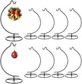 10 Pack Ornament Display Stands, 10.8" Height Metal Hanger Holder for Air Plants, Terrariums, Glass Globes, Crystal Balls - Christmas Wedding Home Office Decor (Black) by Unknown