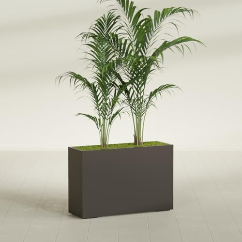 Greenline Alice Tall Rectangular Fiberglass Planter, Outdoor Planter Box - Image 4