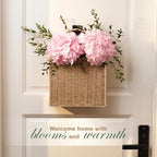 84ECO Set of 2 Woven Paper Rope Hanging Baskets for Organizing, Front Door, Mail, Flowers - Image 3