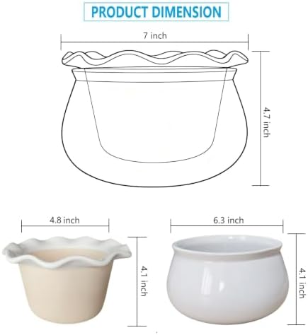 Self Watering Pot for African Violets Indoor Outdoor Plants, 7 inch, White - Image 3