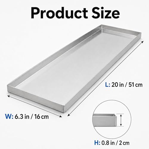 Stainless Steel Plant Tray with a 0.8-Inch Raised Edge - Image 3
