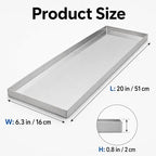 Stainless Steel Plant Tray with a 0.8-Inch Raised Edge - Image 3