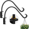 Swivel Plant Hanger for Hanging Plant, Plant Hanging Holder,Heavy Duty Black Iron Plant Hanger Brackets for Hanging Planters and Flowers Baskets Planter Outdoor (2 Pcs-16 Inches) by Foozet